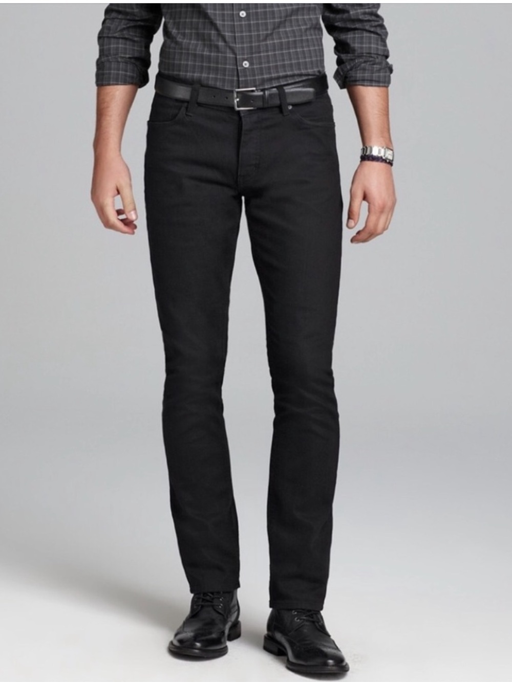 John Varvatos Bowery Slim Straight Jeans 28x32 Black NWOT - Picture 1 of 13